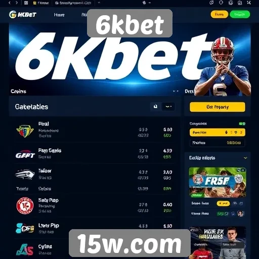 Novidades na interface do 6kbet